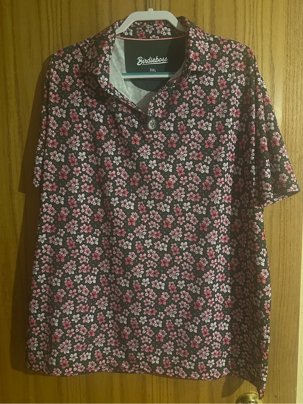 BirdieBoss Floral Golf Polo Shirt